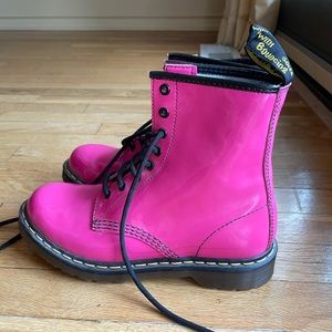 Dr. Martens Hot Pink Patent Boots
